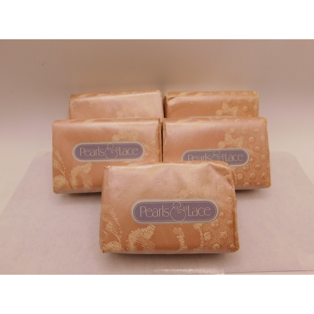Lot of 5 Vintage Avon Pearls And Lace Bar Soap New Old Stock 3 Oz